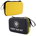 Premium First Aid Kit - 305 Piece Dual-Color Emergency Kit with Hard Shell & Fluorescent Interior Coating, Compact Survival Kit for Home, Car, Travel, Hiking & Outdoor (Black/Yellow)
