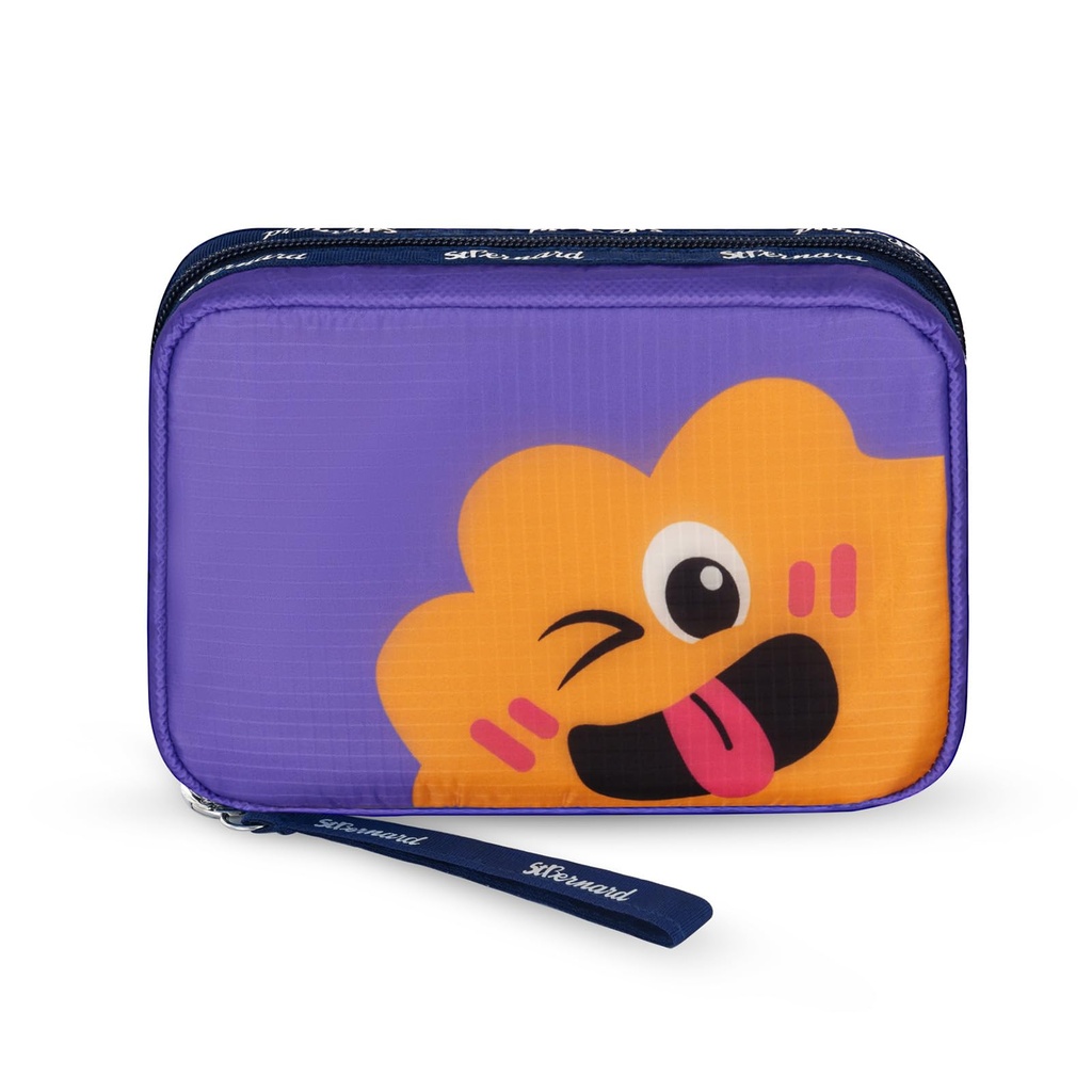 StBernard Small First Aid Kit for Kids and Adults, Medical Kit with Digital Thermometer for Home, Travel, Hiking, Backpack, 6.3x4.33x1.97in, Purple