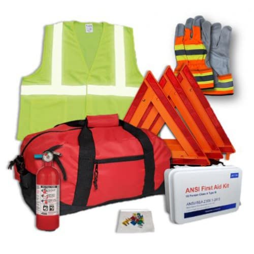 Hi-Viz All-in-One DOT OSHA Compliant Kit with Kidde 5 BC Fire Extinguisher Model FA5G