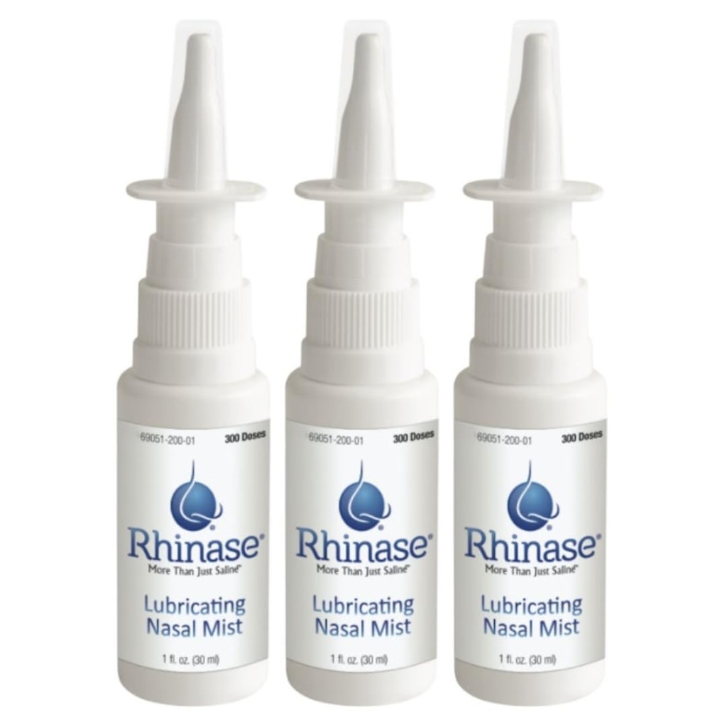 Rhinase Nasal Spray 1 oz (3 Pack) for Nasal Dryness from Allergy, Nosebleed, Low Humidity, CPAP…