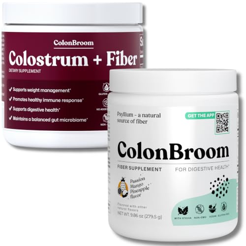 ColonBroom Tropical Fiber Powder + Colostrum & Fiber Drink Bundle
