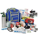Scherber Fully-Stocked Premium First Responder Backpack | EMT/EMS Medic Trauma, Bleeding & Oxygen Medical Kit | CAT Tourniquet, QuikClot 4x4, HyFin Chest Seal & 250+ First Aid Supplies - Blue