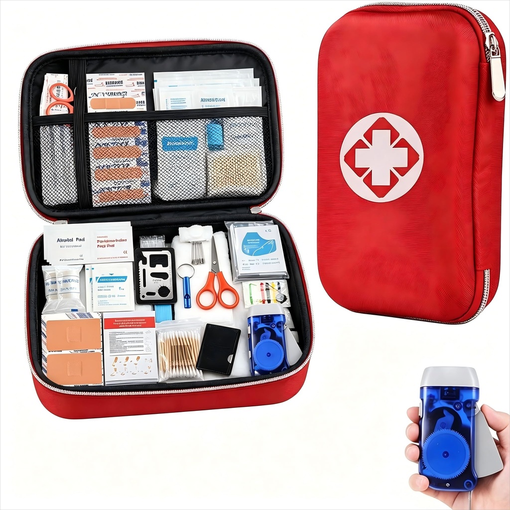 210Pcs Portable First Aid Kit Emergency Supplies for Family Daily Care