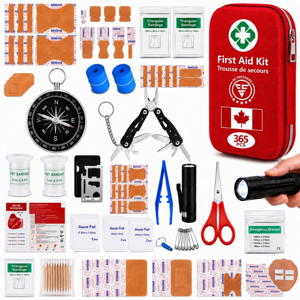TF-3 Max by TRITFIT SPORTS - 365 PCS First Aid Kit & survival kit with Essential Supplies. First aid kit for car, First aid kit for Home, Boat, Car, Camping, Emergency kit, first aid kits, first aid.