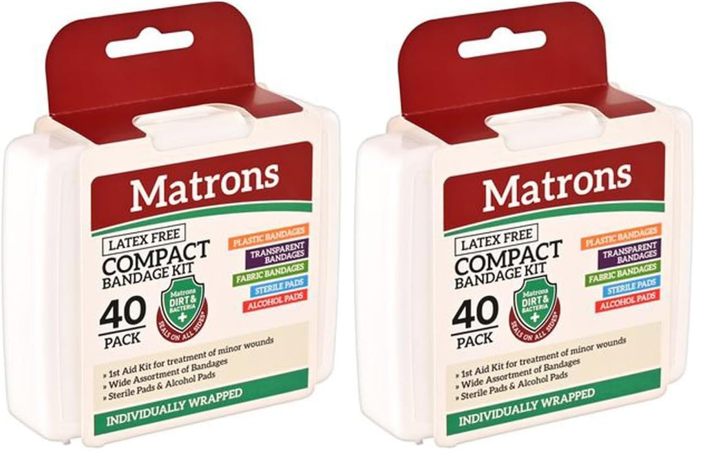 Matrons Essential First Aid Kit 40-Pieces (Pack of 2)