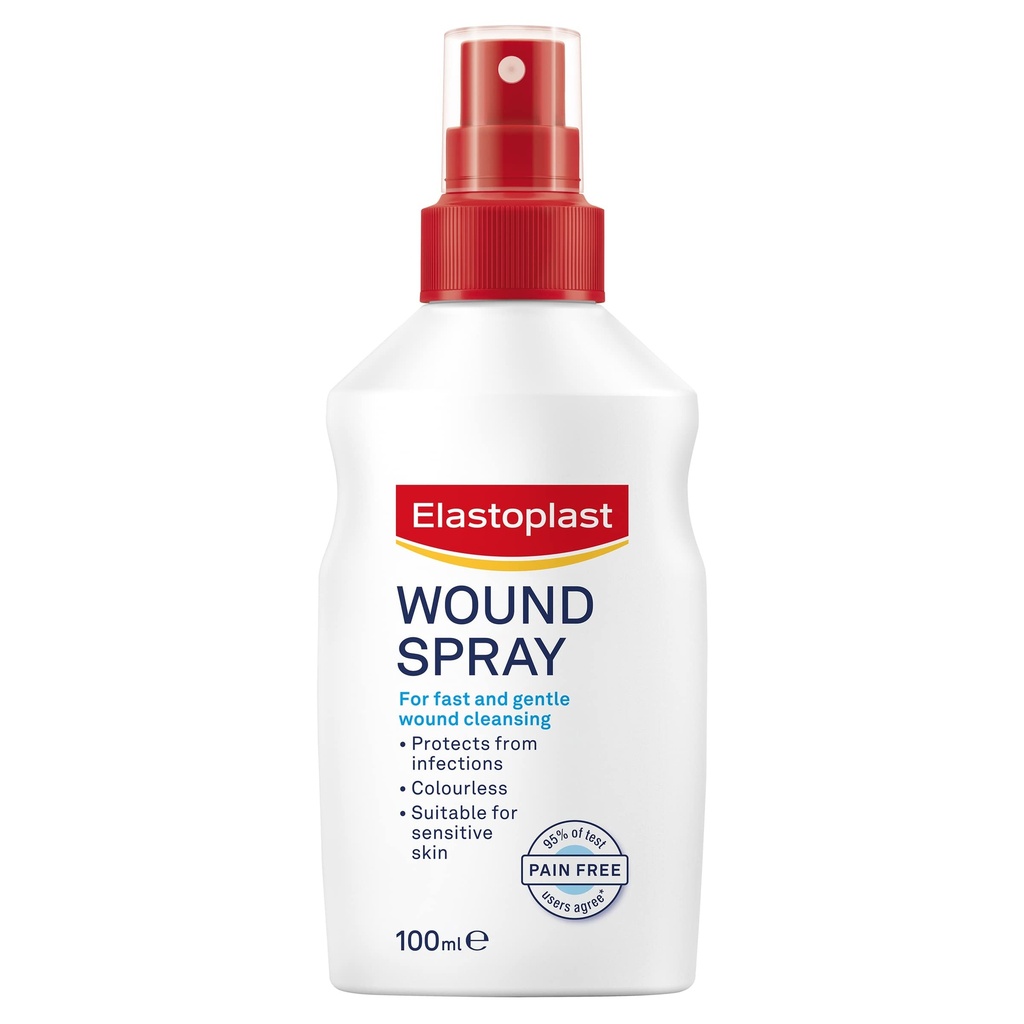 Elastoplast Wound Spray 100ml | Antiseptic Wound Healing Ointment | Protects Against Infection | Fast & Gentle Wound Cleansing | Alcohol-Free for Gentle Application | Suitable for Sensitive Skin