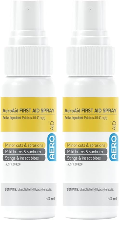 AeroAid Antiseptic Spray 50 ml (Pack of 2)