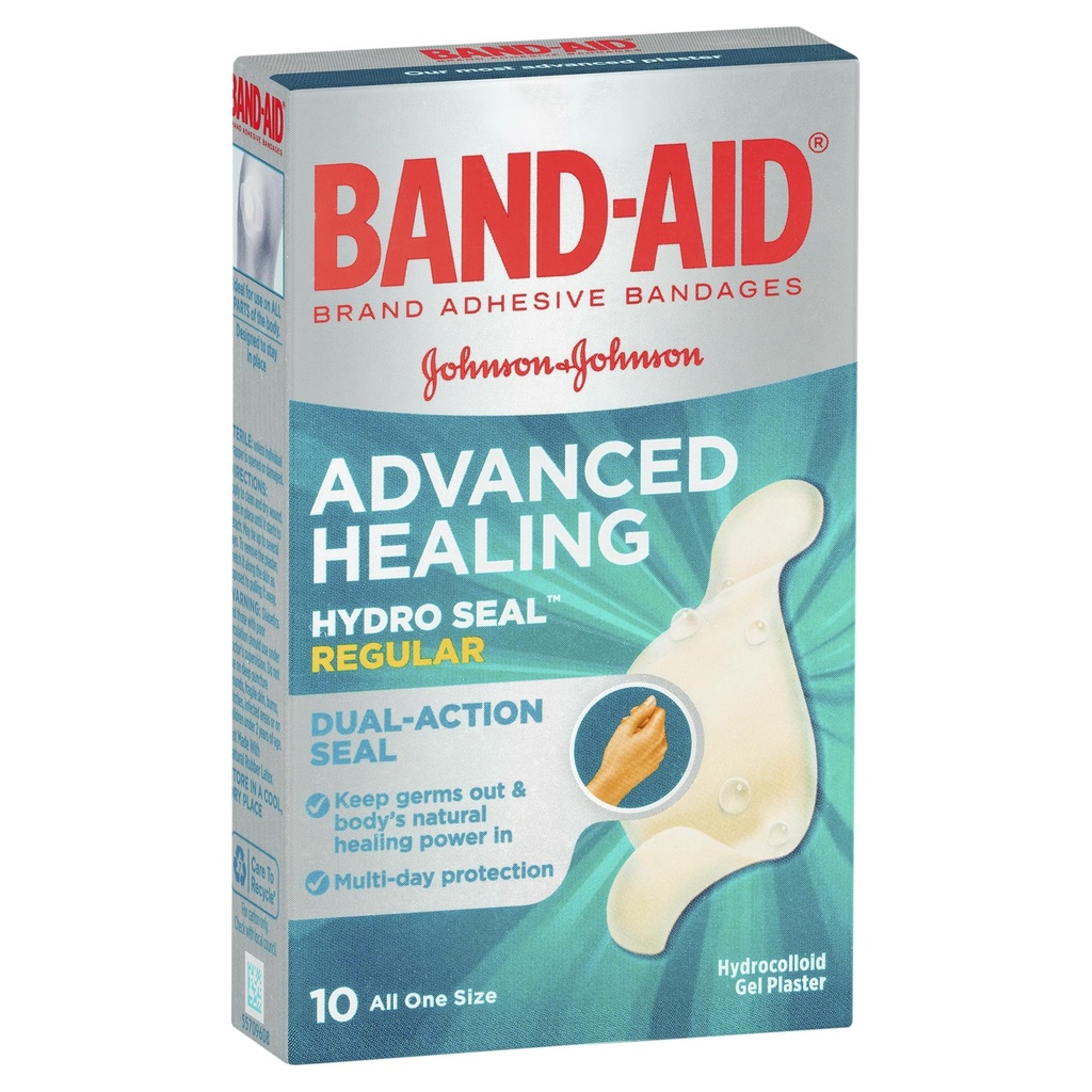 Band-Aid Advanced Healing Hydro Seal Regular Gel Plasters 10 Pack