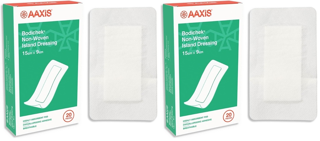 Bodichek Non-Woven Island Dressings 15 cm x 9 cm Size 40 Pack