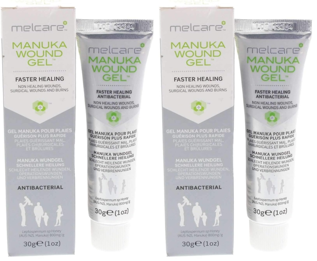 Melcare Manuka+ Wound Gel 30g, 0.050 grams (Pack of 2)
