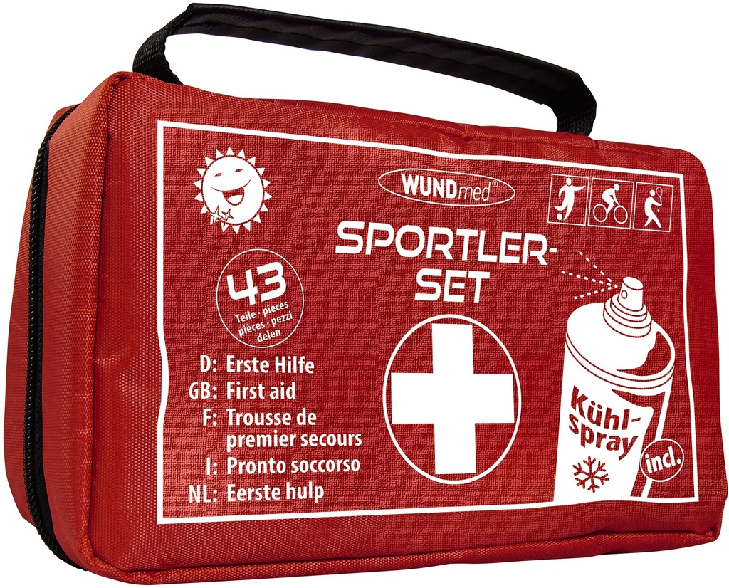Sports First Aid Kit | Includes Ice Spray | Aid Sports Injuries | Football Athletics, Cycling, Tennis, Martial Arts, Gymnastics