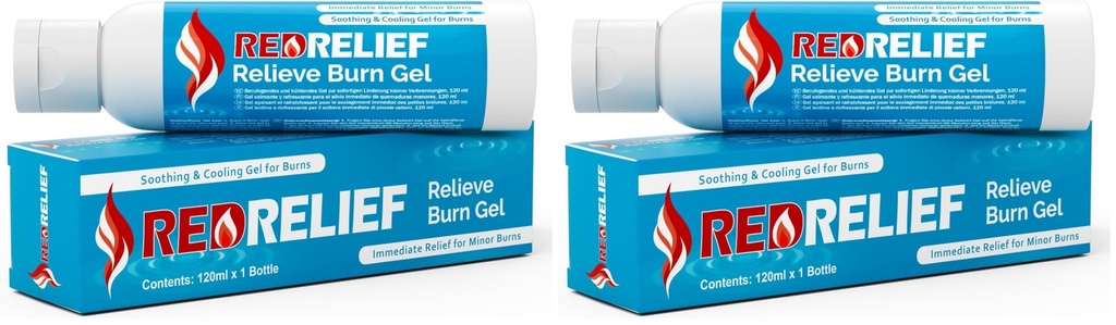 RedRelief Emergency Fire Gel 120ml (Pack of 2)