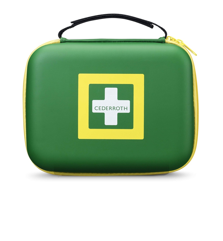 Cederroth | First Aid Kit Medium | Well-stocked first aid kit made from a durable, rubber-like material with practical handle and adjustable strap