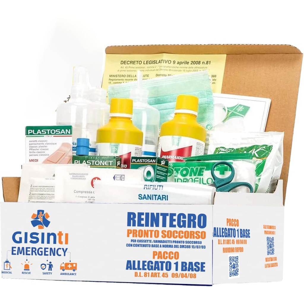Gisinti Reintegro First Aid Cassette All.1 for Companies 3 or More Employees Replenishment Package All.1 #DM388