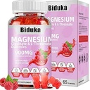900mg Magnesium Complex 65 Raspberry Gummies, Sugar Free Magnesium Glycinate & L-Threonate Potassium Supplement with Vitamin D, B6, CoQ10 for Relaxation
