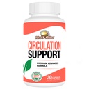 Rise-N-Shine Circulation Support Supplement with Hawthorn Extract, Ginger Root, L-Arginine & More 30 Count