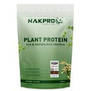 NAKPRO NUTRITION Plant Protein (Pea & Brown Rice Protein) | 1kg - Chocolate | 25.2g Protein | Trustified Certified | All Essential Amino Acids