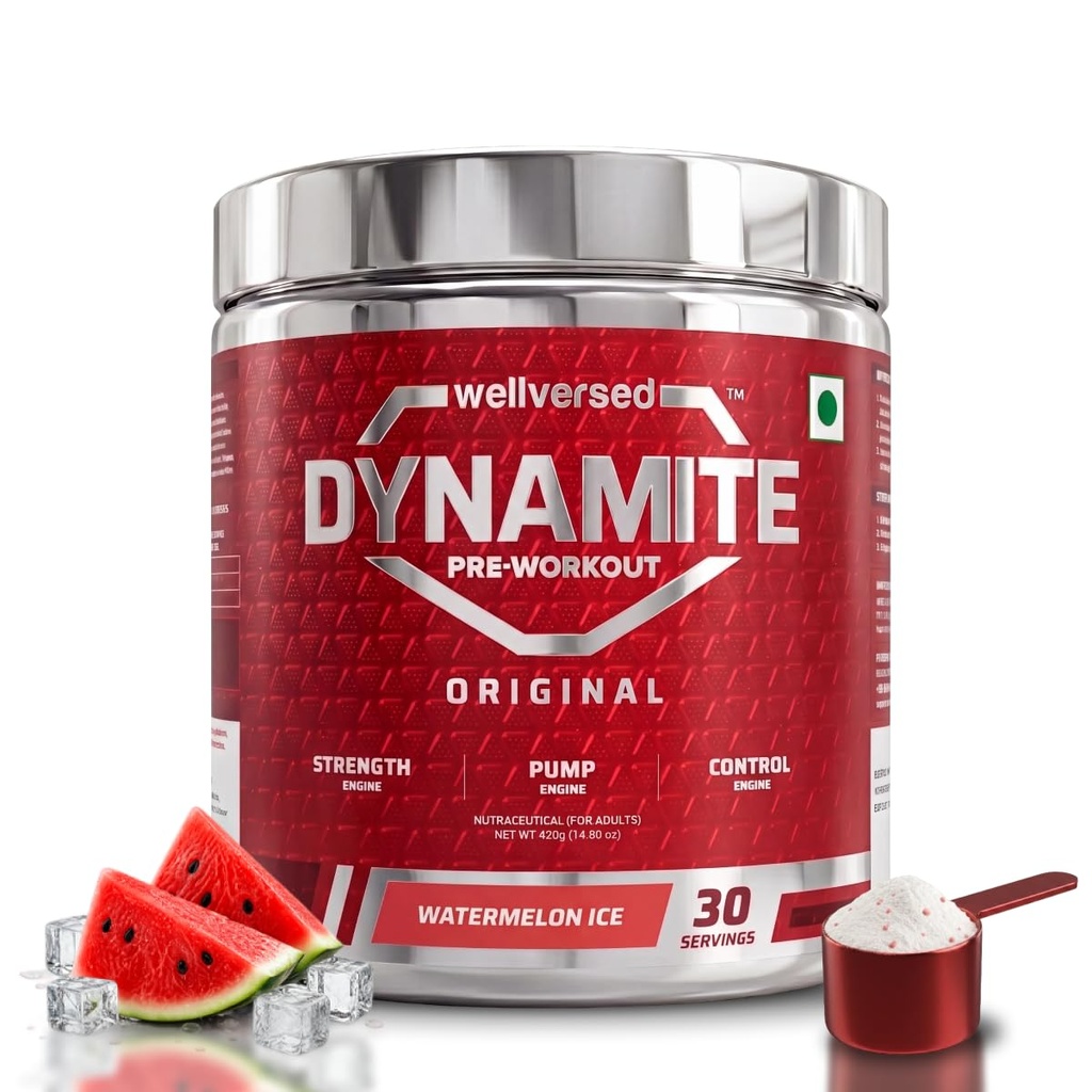 Dynamite Original Pre Workout For Men, Watermelon Ice, 30 Servings