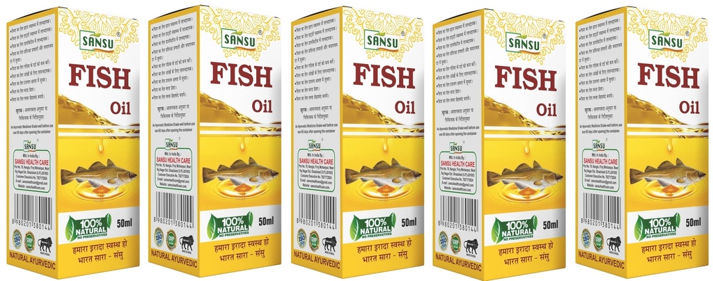 Sansu Fish Ka Tail 50ml (Pack of 5) | Herbal Oil.