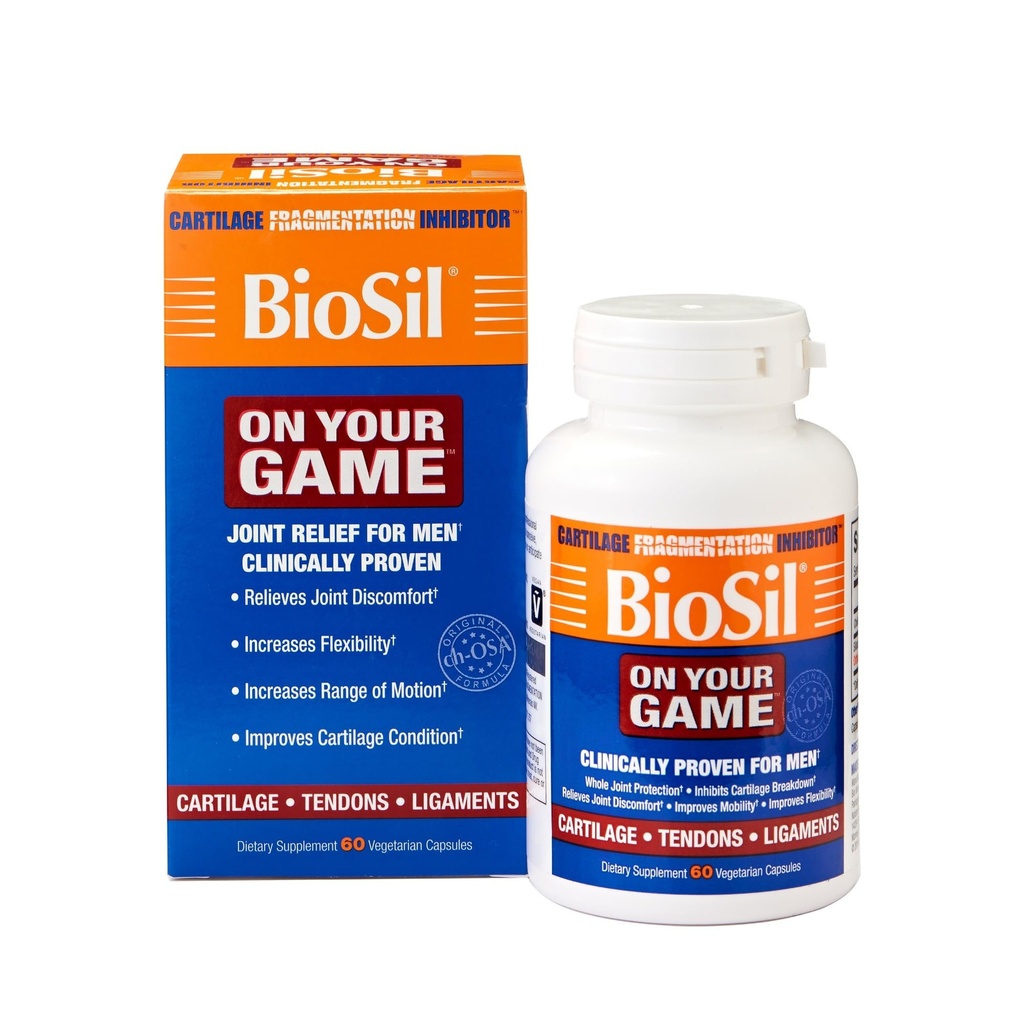 Biosil On Your Game - 60 Veggie Capsules - with Patented ch-OSA Complex - Increase Collagen Production for Joint Pain Relief, Flexibility & Range of Motion - GMO Free - 30-Day Supply