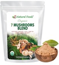 Z Natural Foods Organic 7 Sacred Mushrooms Blend - Lion’s Mane, Cordyceps, Chaga, Red Reishi, Shiitake, Maitake - Organic Mushroom Powder for Coffee, Smoothies, 1 lb
