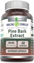 Amazing Formulas Pine Bark Extract 100 Mg | Vegetarian Capsules Supplement | Non-GMO | Gluten-Free | Non-GMO | Gluten-Free | 1 Pack | 60 Count