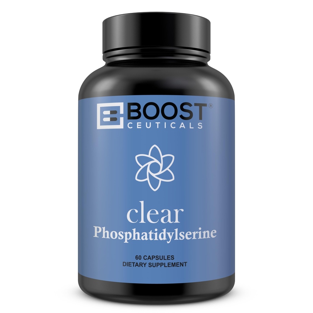 BoostCeuticals Phosphatidylserine 100mg with Ginkgo DMAE Gotu Kola - Memory, Stress & Cortisol Support, Cognitive Focus, Sleep Health, Brain Function Supplement, 90 Capsules