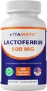 Vitamatic Lactoferrin 500mg – 60 Vegetable Capsules Promotes Healthy Immune Function
