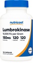 Nutricost Lumbrokinase Capsules 150 mg (120 Capsules) - Gluten-Free, GMO-Free, 3rd Party Tested