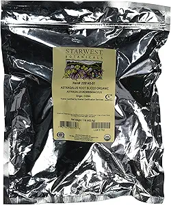 Starwest Botanicals Organic Astragalus Root Sliced, 1 Pound