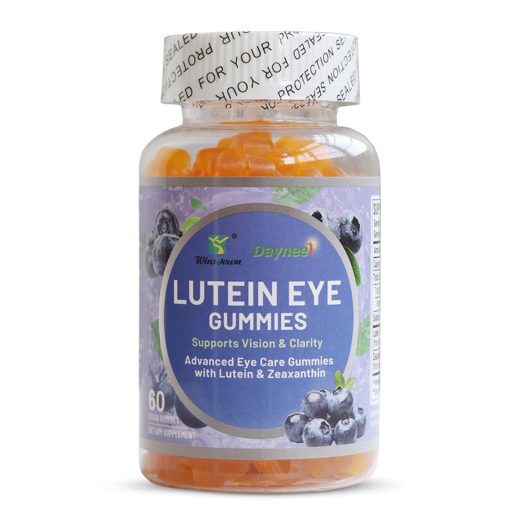 Lutein Eye Gummies, Blueberry Flavor Eye Care Gummies with Lutein & Zeaxanthin for Adults, 60 Count