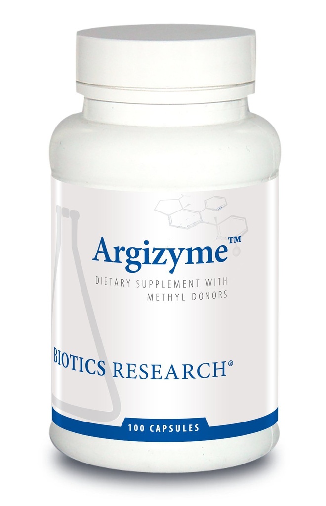 BIOTICS RESEARCH Argizyme Nutritional Support for Healthy Kidneys, Amino Acids, Glandular Support, Urinary Tract Health, Beet Powder, Methyl Donor. 100 Capsules