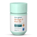 True Grace Omega-3 Fish Oil - 60 Softgels - 1400 mg EPA + DHA - Brain, Heart, Joint & Immune Health - Organic, Gluten Free, Soy Free