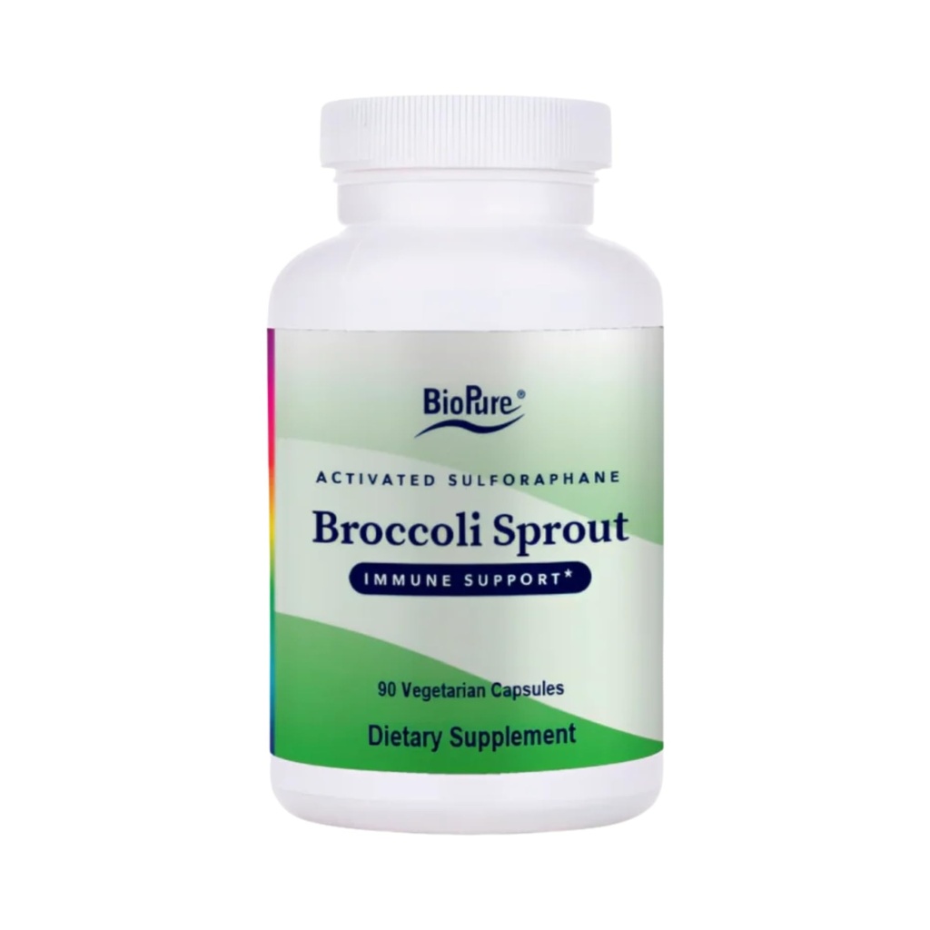BioPure Broccoli Sprout Supplement – Phytonutrient-Rich Powerhouse Loaded with Bioactive Compounds, Including Sulforaphane, for Immune Function, Brain Health, Gut Balance, & Detox – 90 Capsules