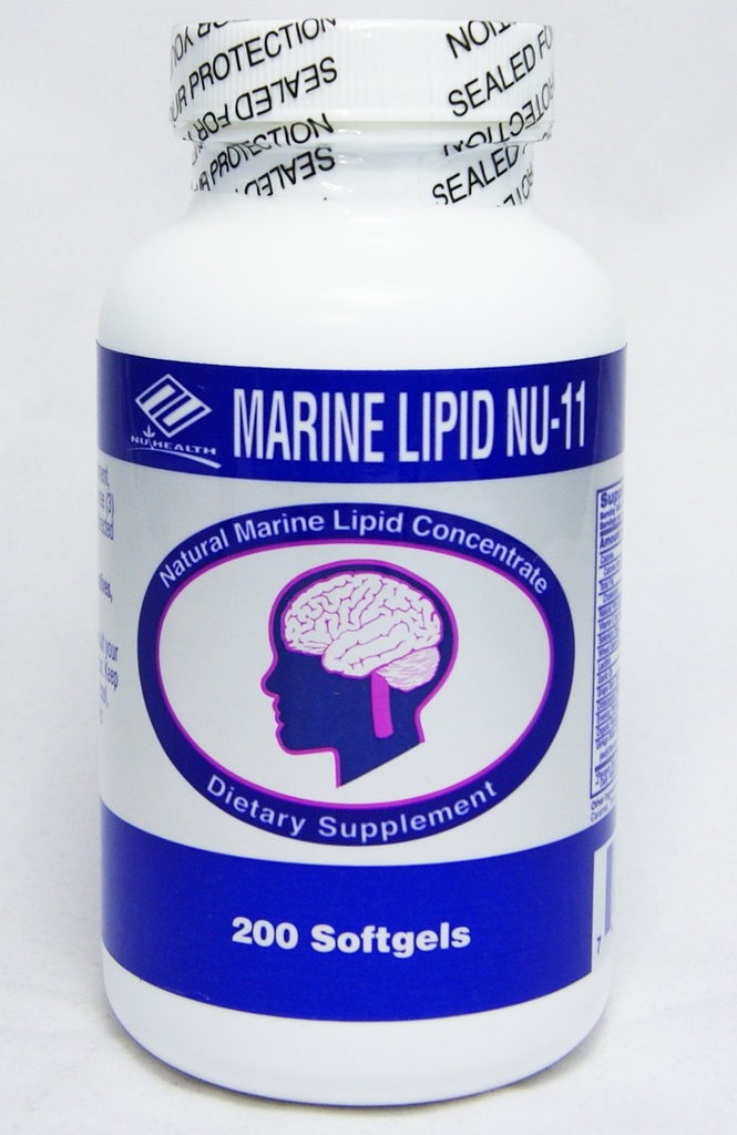 Marine Lipid Nu-11 in 1 Include : Fish Oil,soy Lecithin, Wheat Germ Oil, Selenlum Yeast, Garlic Oil, Grape Bark Extract, Vitamin E, Octacosand Powder, Evening Primross Oil, Orgenic Flaxseed Oil, Ginkgo Biloba Extract.