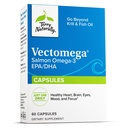 Terry Naturally Vectomega - Dietary Supplement with EPA & DHA - Omega-3 Capsules for Brain & Heart Health Support - Nutritional Supplement with Essential Fatty Acids & Peptides - 60