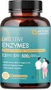 NATURE TARGET Digestive Enzymes for Women-Men for Digestion with Probiotics & Prebiotics for Gut Health & Immune Support, Help Protein, Carb, Fiber, & Dairy Digestion
