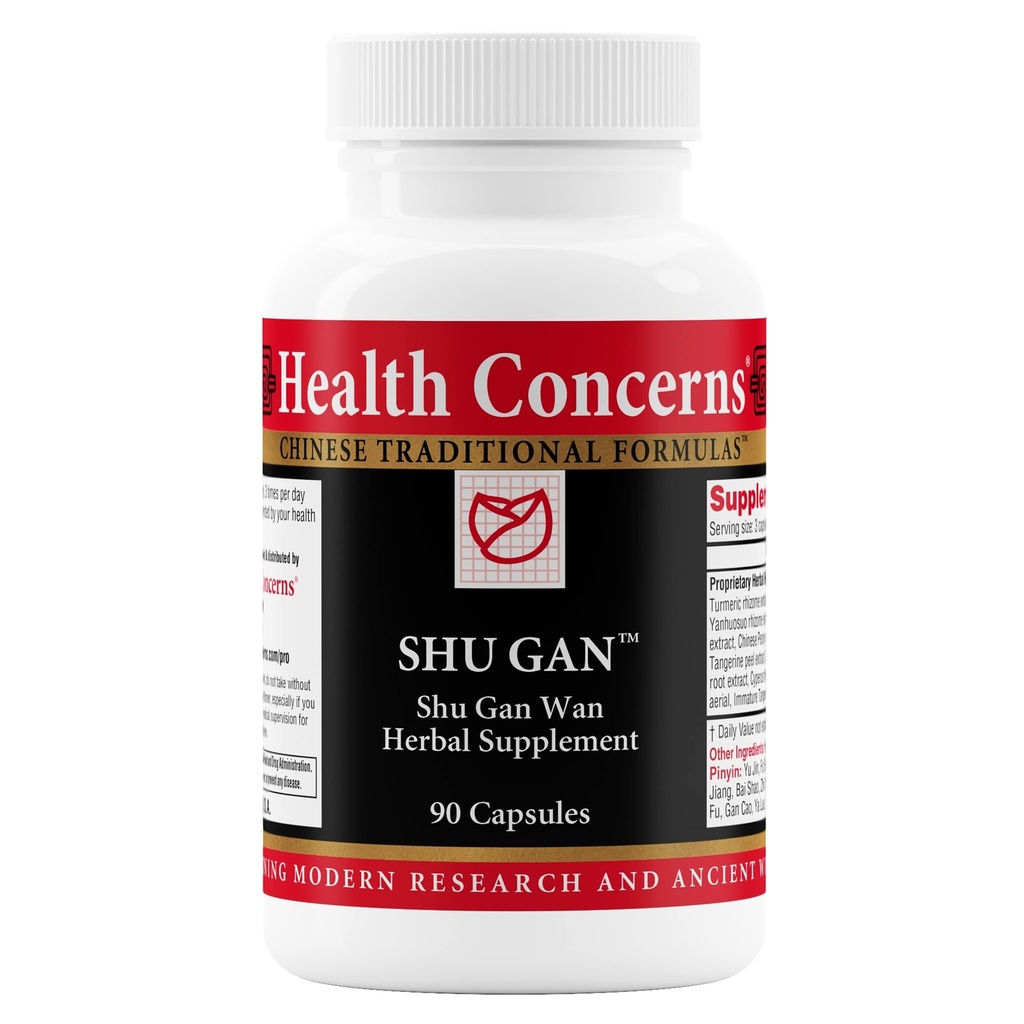 Health Concerns Shu Gan – Liver Support & Digestion Relief – Bloating, Nausea, Gut Health, Gallbladder & Gastric Balance – Chinese Herbal Formula with Turmeric & Peony – 90 Capsules
