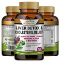 VITAMISAN Liver Cleanse Detox Supplements with Milk Thistle-Fennel-Alfalfa-Vitamin B-Artichoke-Dandelion Root Support Men & Women 120 Caps Detox Cleanse & Boost Immune