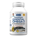 ANDREW LESSMAN Maximum Essential Omega-3 Orange - 30 Softgels - Ultra-Pure, High Potency Omega-3 Oils. High DHA, No Stomach Upset, No Contaminants, No Mercury. Small Easy to Swallow Softgels