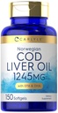 Carlyle Norwegian Cod Liver Oil | with EPA & DHA | 1245mg | 150 Softgels | Liquid Capsules | Non-GMO & Gluten Free Supplement