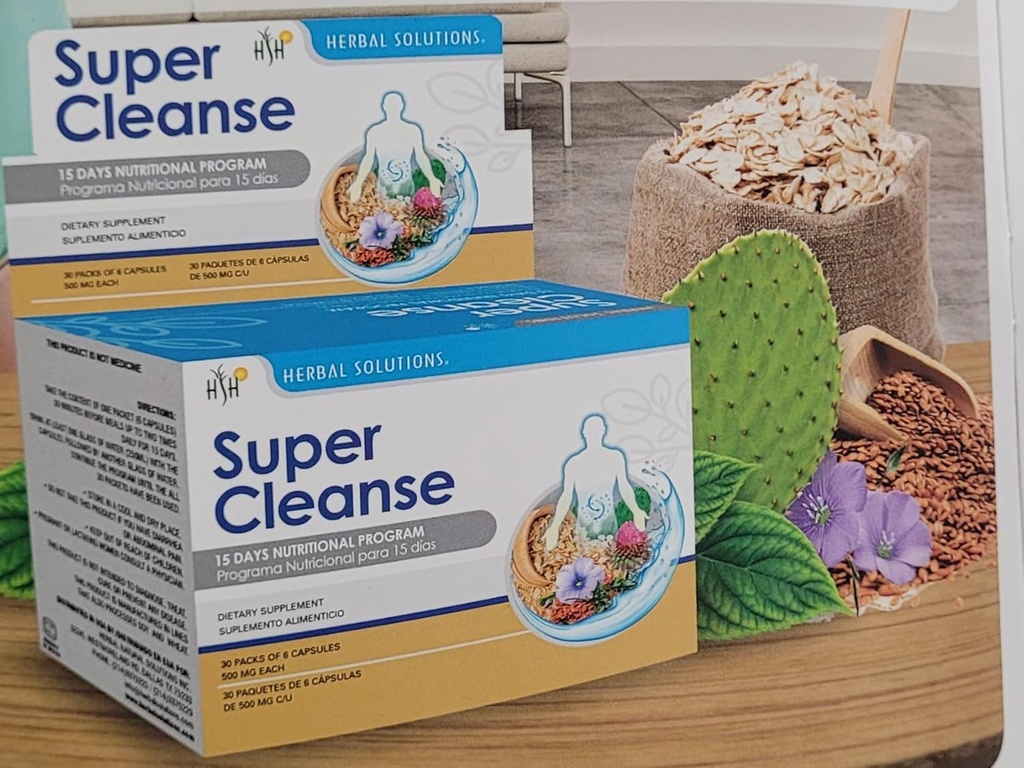 Super Cleanse by Herbal Solutions: 15-Day Extra Strength Detox Program for Comprehensive Digestive System Cleansing - Colon Cleanse and Liver Cleanse
