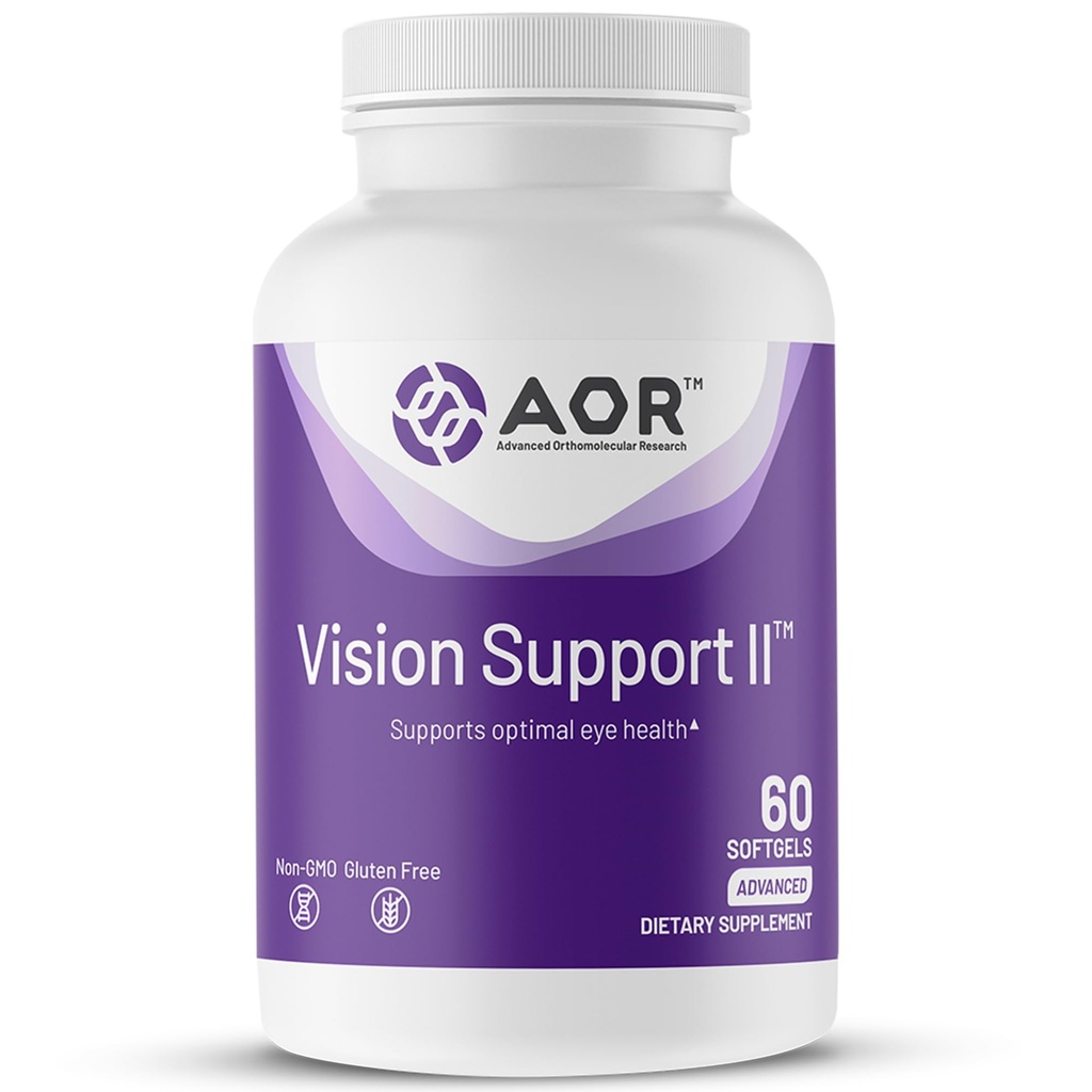 AOR Vision Support II 60 Softgels, 30-Day Supply – with Lutein, Zeaxanthin, Astaxanthin – Non-GMO, Gluten-Free