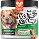 Charlie & Buddy Pet Probiotics for Dogs Aid Gut Flora, Dog Probiotics for Digestive Health with Digestive Enzymes, Pumpkin, and Papaya for Upset Stomach, 90 Soft Probiotic Chews for Dogs, Duck Flavor