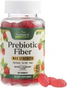 Prebiotic Fiber Gummies - 4g Dietary Fiber Per Serving - Extra Strength Daily Supplement for Adults - Tasty Strawberry Flavor - Plant Based Digestive and Regularity Support - 60 Gummies