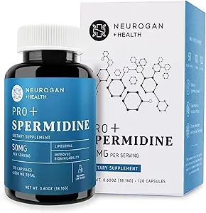 Neurogan Spermidine PRO Supplement Capsules - 50mg Per Serving, 60-Day Supply - Enhanced Absorption for Cellular Function, Healthy Aging - Wheat Germ Extract, Spermidine Supplements for Men & Women