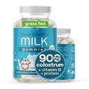 Colostrum Gummies for Kids Adults Elderly | Colostrum Milk Protein Gummies with Vitamin B Complex | Sugar Free 60 ct