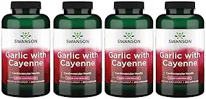 Swanson Garlic with Cayenne 200 Capsules (4 Pack)