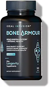 Ideal Infusion Calcium-Free Bone Density Supplement: Bone Strength & Arterial Health: Plant Based Silica with Icelandic Magnesium, Vegan Vitamin D3 5000 IU with K2 K1 (60 Servings)