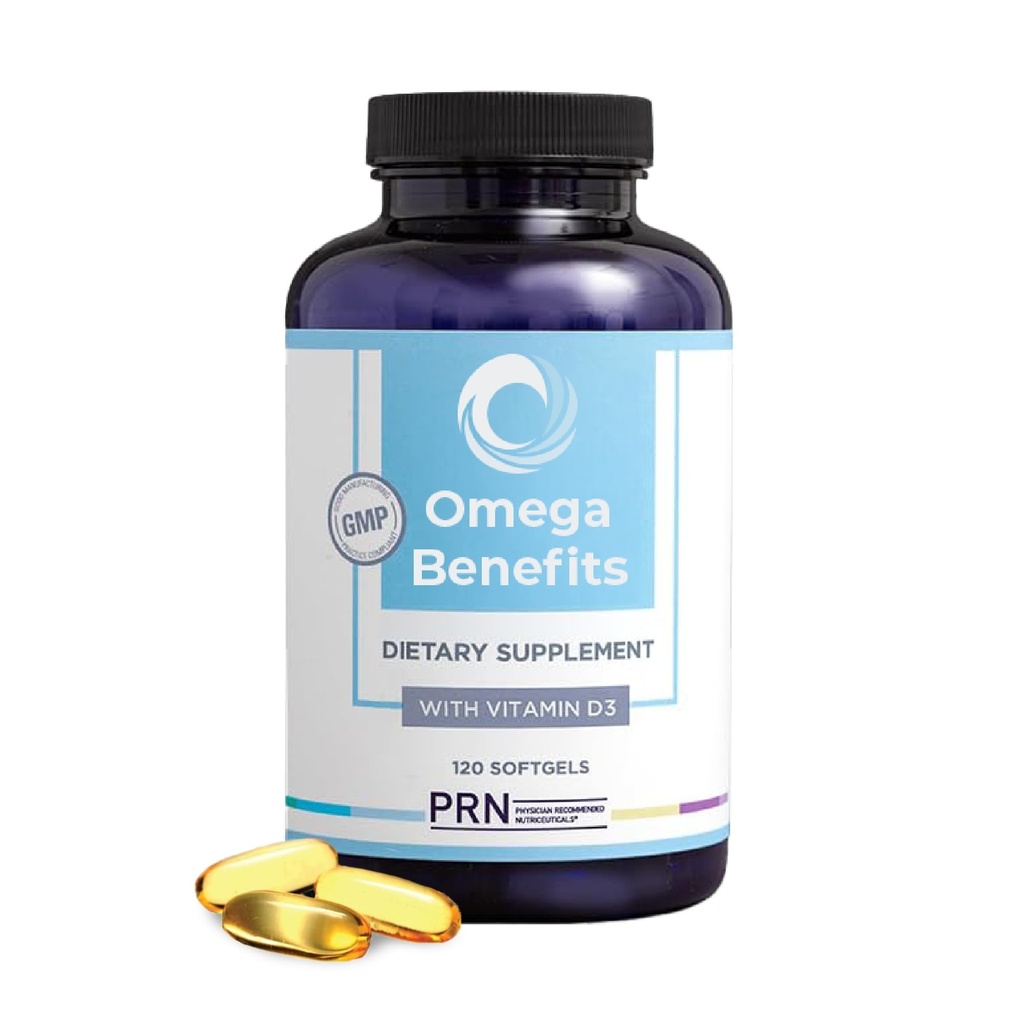 PRN Omega 3 Supplement - 120 Softgels, 30-Day Supply - Fish Oil Omega 3 Supplements with 1680 mg EPA & 560 mg DHA - rTG Omega-3 + Vitamin D for Skin, Joint, Brain, Eye & Heart Health